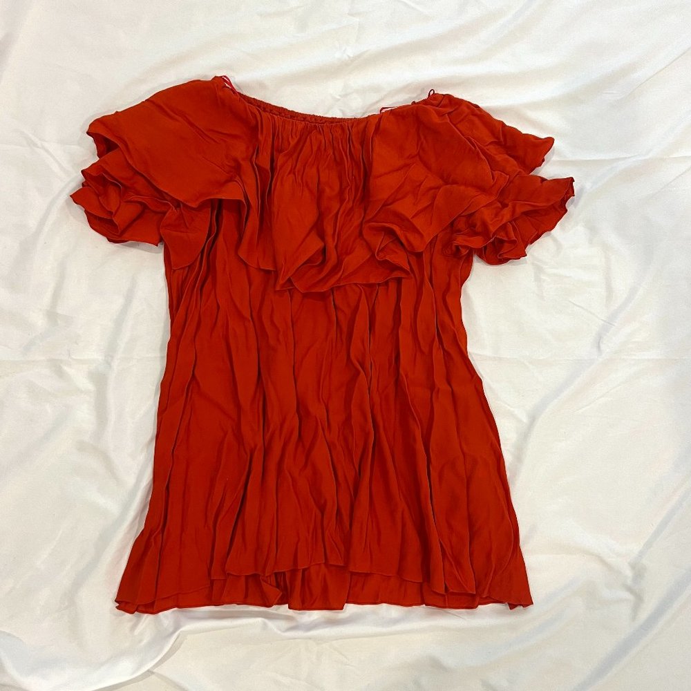 MLM Red Off the Shoulder Mini Dress